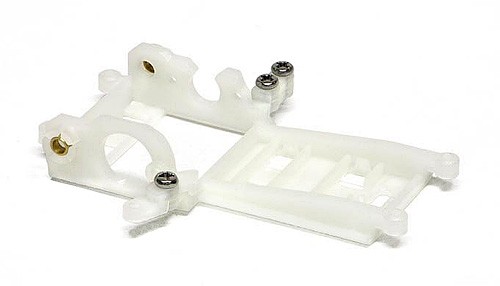 Achsträger Slot.it Sidewinder EVO6 Offset 1mm (Kunststoff) mit Motorhalter für V12 passend zu Modern GT