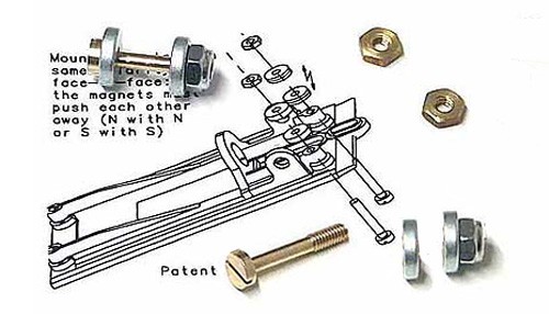 Fahrwerksdämpfung Slot.it Magnetic Kit mit Magneten für Achsträger mit Motorhalter