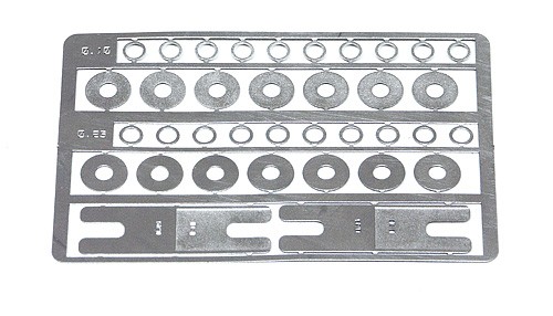 Distanz Slot.it 0,1mm und 0,25mm (Metall) mit Zubehör für Ø2,38mm