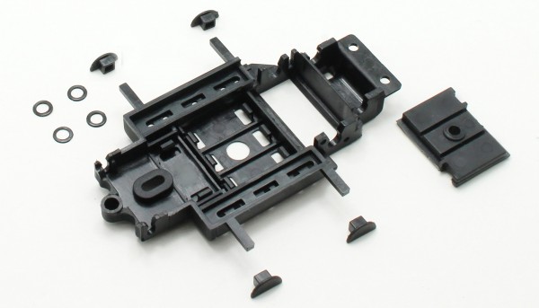 Fahrwerk MRRC 03532 Chassis Monza M1 (Slimline/Anglewinder f.Radstand 69-97mm) Plastik m.Universal-Karosseriehalter