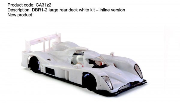 Slotcar 1:32 analog Bausatz Slot.it DBR1-2 White Kit m.Inliner-Chassis