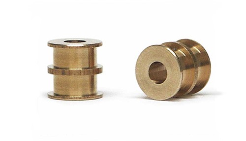 Achslager Slot.it Ø4,9mm (Bronze) mit Innen, Mittel- und Außenbund für Ø2,38mm