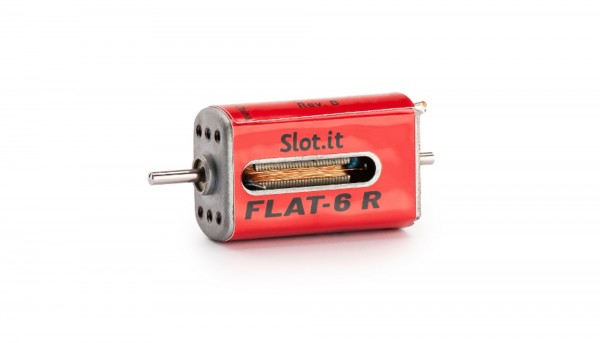 Motor Slot.it Flat-6R/22k (22000U@12V) Flat Can m.Ø2mm Welle gehäuseseitig