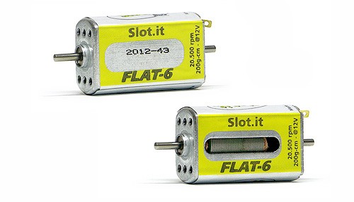 Motor Slot.it Flat-6/20k (20500U@12V) Flat Can m.Ø2mm Welle gehäuseseitig f.GT/LMP